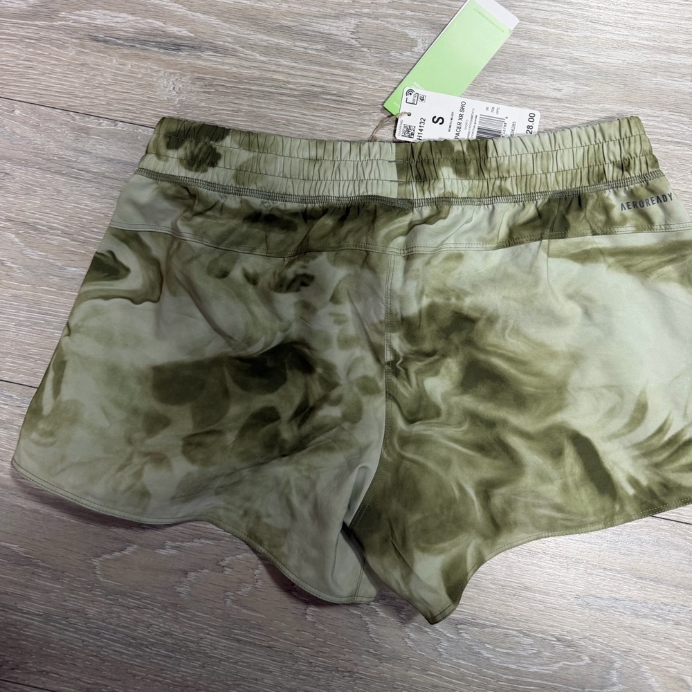adidas Green Tie-Dye Athletic Shorts